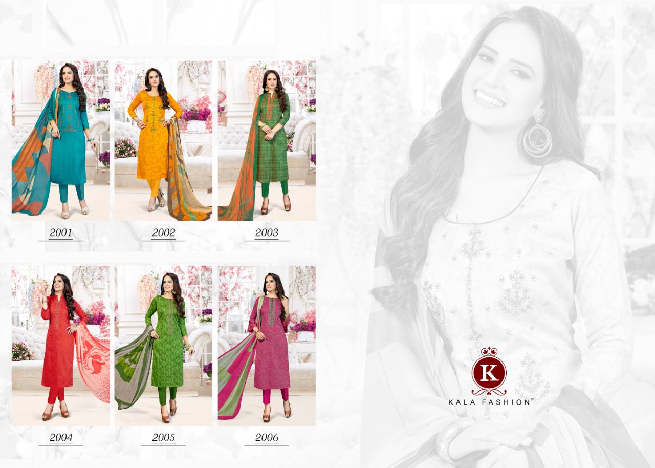 Amore Vol-2 By Kala Fashion 2001 To 2006 Series Beautiful Suits Collection Beautiful Stylish Fancy Colorful Casual Wear & Ethnic Wear Pure Jam Satin Print With Embroidery Dresses At Wholesale Price    Download Image Zip