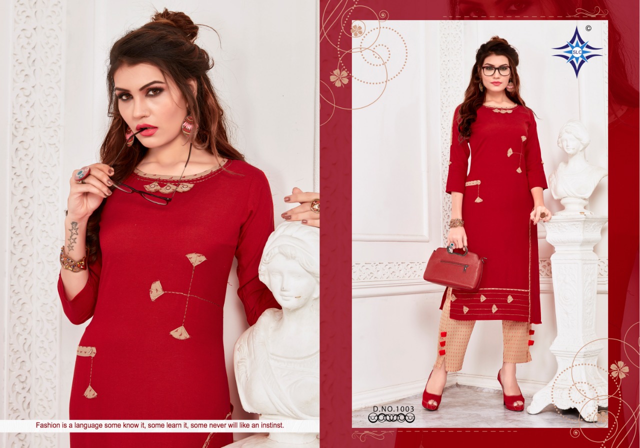 Amruta  By Sai Latest Creation 1001 To 1006 Series Stylish Colorful Fancy Beautiful Casual Wear & Ethnic Wear Pure Elica Rayon Flex Kurtis At Wholesale Price