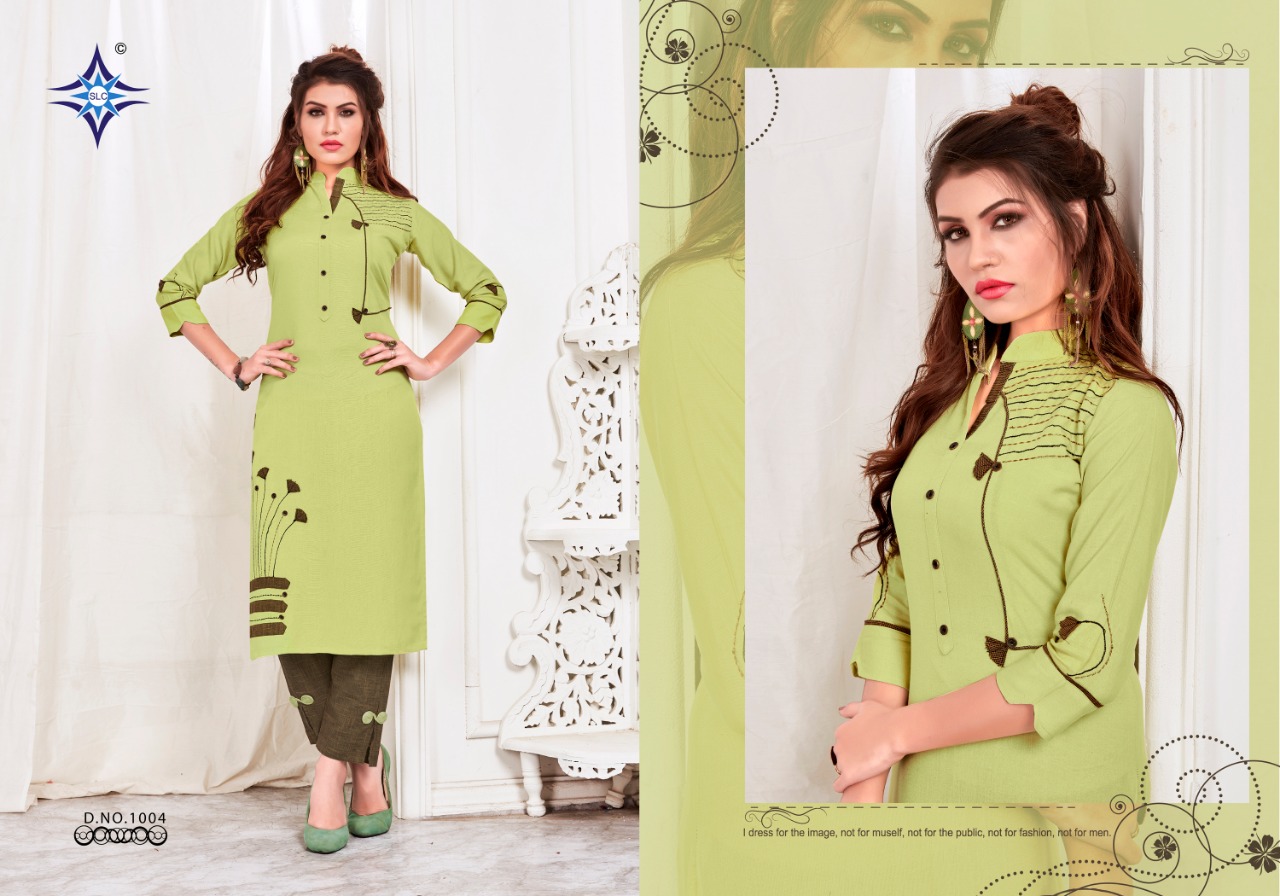 Amruta  By Sai Latest Creation 1001 To 1006 Series Stylish Colorful Fancy Beautiful Casual Wear & Ethnic Wear Pure Elica Rayon Flex Kurtis At Wholesale Price