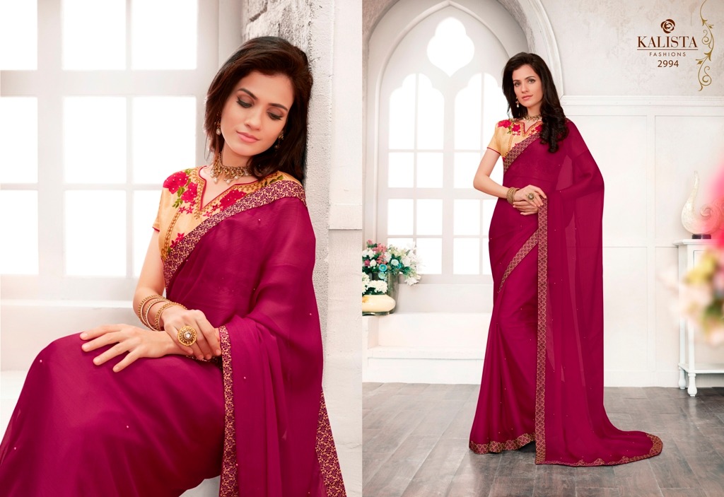 Anandi Vol-1 By Kalista Fashion 2991 To 3000 Series Indian Traditional Wear Collection Beautiful Stylish Fancy Colorful Party Wear & Occasional Wear Rangoli Georgette Sarees At Wholesale Price