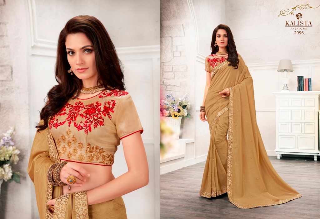 Anandi Vol-1 By Kalista Fashion 2991 To 3000 Series Indian Traditional Wear Collection Beautiful Stylish Fancy Colorful Party Wear & Occasional Wear Rangoli Georgette Sarees At Wholesale Price