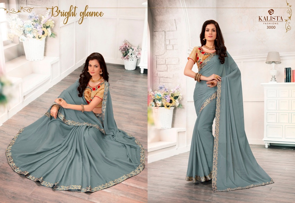 Anandi Vol-1 By Kalista Fashion 2991 To 3000 Series Indian Traditional Wear Collection Beautiful Stylish Fancy Colorful Party Wear & Occasional Wear Rangoli Georgette Sarees At Wholesale Price