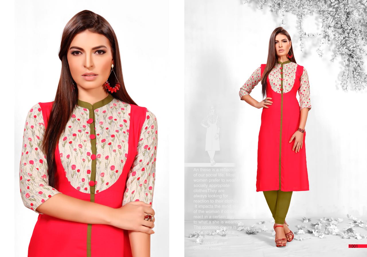 Anasha By Shubh Nx 1001 To 1009 Series Beautiful Stylish Fancy Colorful Casual Wear & Ethnic Wear Rayon Printed Kurtis At Wholesale Price