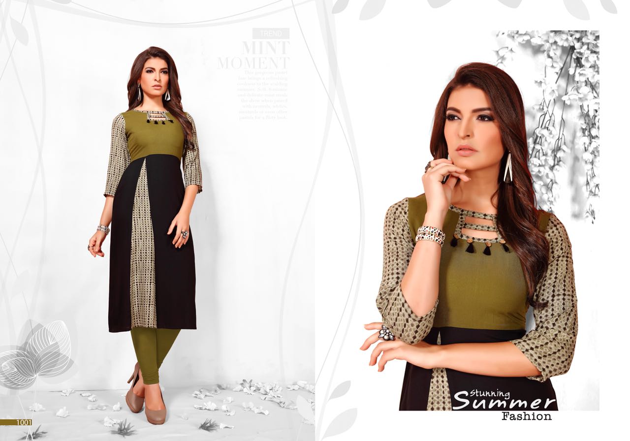 Anasha By Shubh Nx 1001 To 1009 Series Beautiful Stylish Fancy Colorful Casual Wear & Ethnic Wear Rayon Printed Kurtis At Wholesale Price