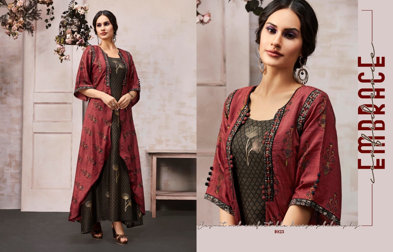 Anaya By Kajree Fashion 1021 To 1027 Series Designer Wear Collection Beautiful Stylish Fancy Colorful Party Wear & Occasional Wear Soft Silk Print And Chanderi Printed  Gowns At Wholesale Price