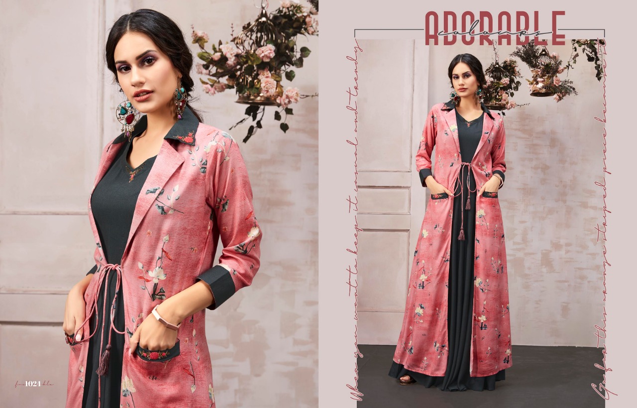 Anaya By Kajree Fashion 1021 To 1027 Series Designer Wear Collection Beautiful Stylish Fancy Colorful Party Wear & Occasional Wear Soft Silk Print And Chanderi Printed  Gowns At Wholesale Price