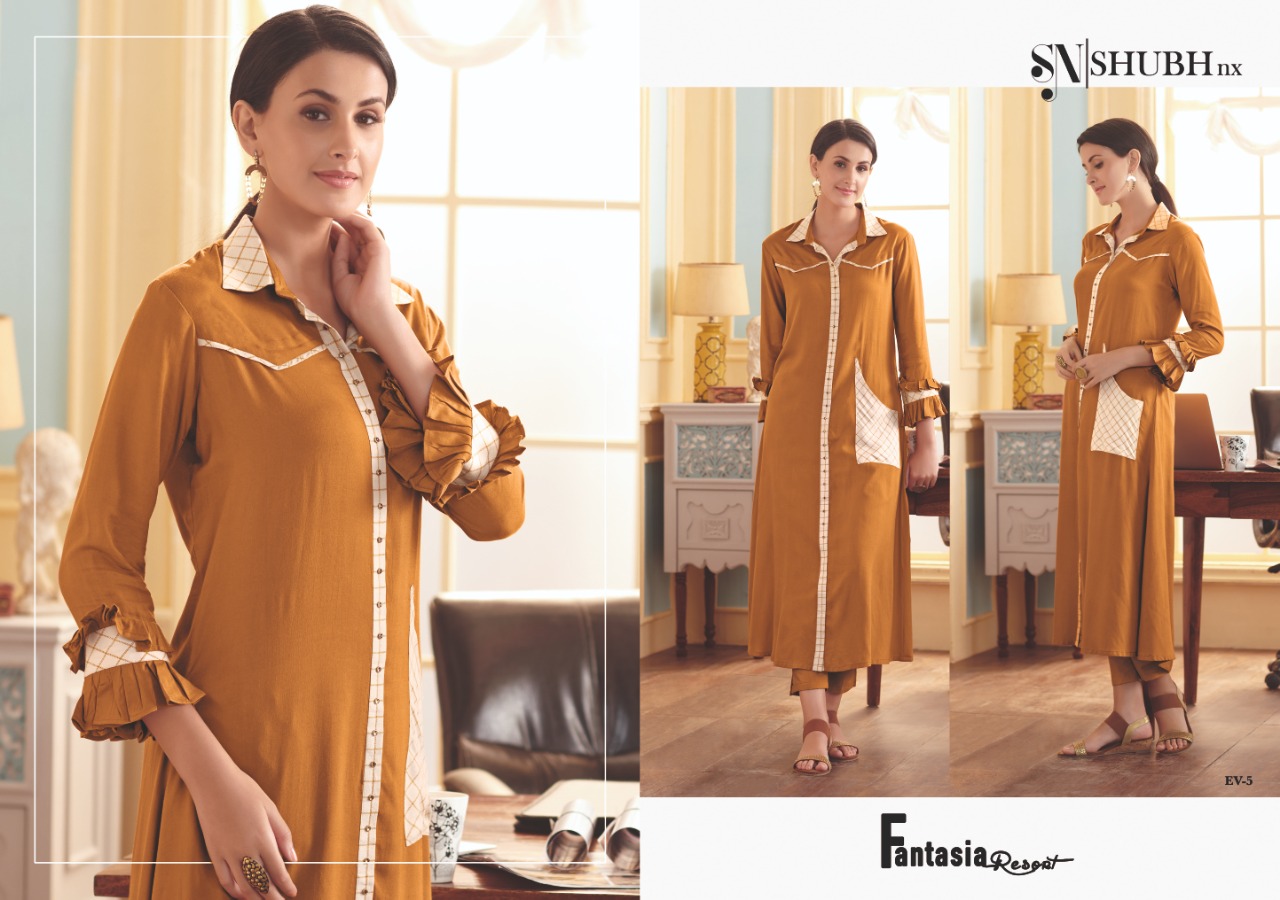 Andy Vol-1 By Shubh Nx 1 To 6 Series Stylish Fancy Beautiful Colorful Casual Wear & Ethnic Wear Rayon Printed Kurtis At Wholesale Price