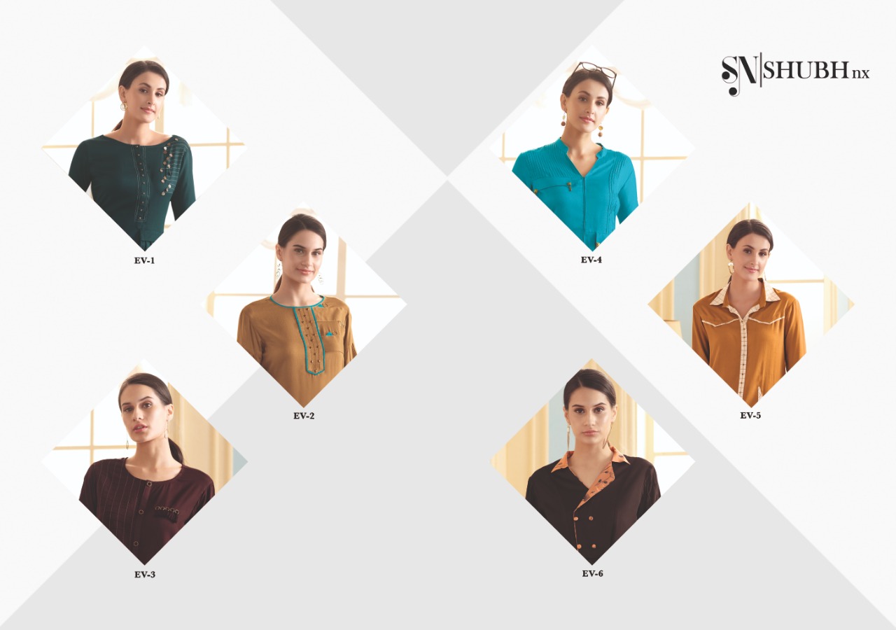 Andy Vol-1 By Shubh Nx 1 To 6 Series Stylish Fancy Beautiful Colorful Casual Wear & Ethnic Wear Rayon Printed Kurtis At Wholesale Price