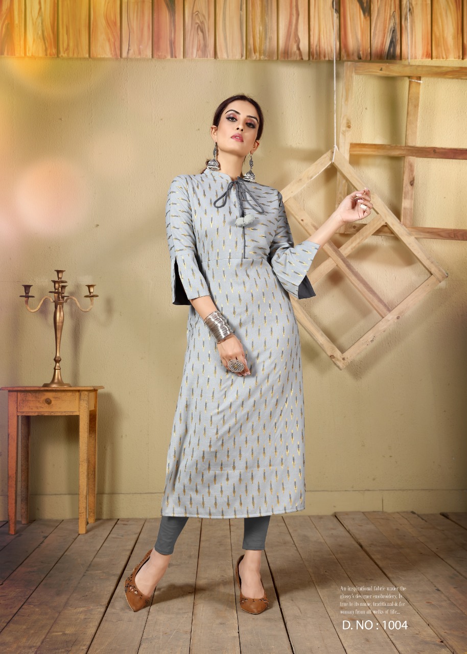 Angel Look By Ayush Fashion 1001 To 1004 Series Beautiful Colorful Stylish Fancy Casual Wear & Ethnic Wear & Ready To Wear Rayon Printed Kurtis At Wholesale Price