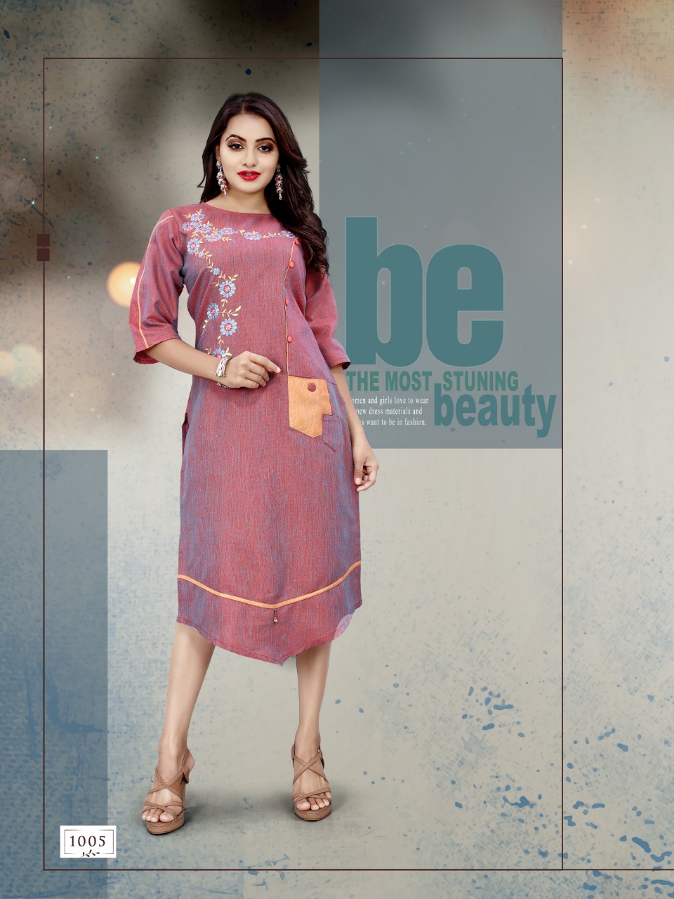 Anguri By Mithoodi 1001 To 1006  Series Stylish Fancy Beautiful Colorful Casual Wear & Ethnic Wear Cotton Linen Slub With Embroidery Kurtis At Wholesale Price