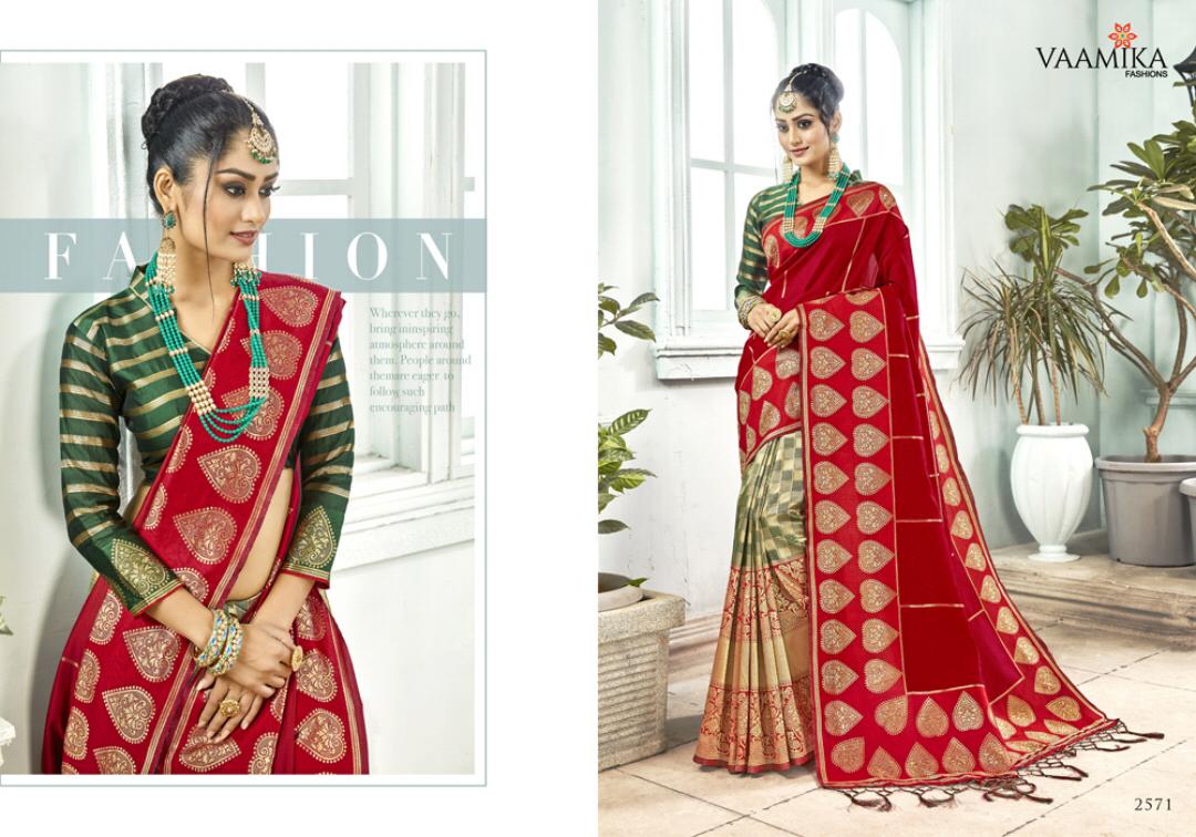 Anisha Silk By Vaamika Fashion 2571 To 2576 Series Designer Beautiful Wedding Collection Colorful Fancy Party Wear & Occasional Wear Silk Sarees At Wholesale Price