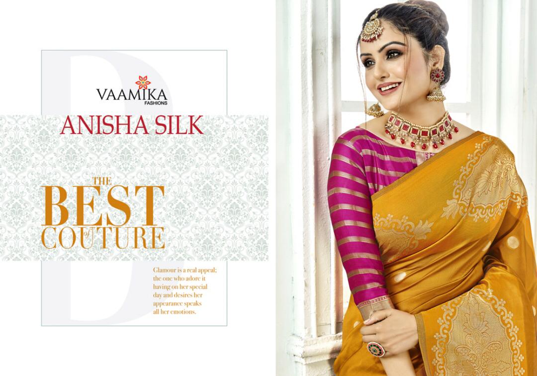 Anisha Silk By Vaamika Fashion 2571 To 2576 Series Designer Beautiful Wedding Collection Colorful Fancy Party Wear & Occasional Wear Silk Sarees At Wholesale Price
