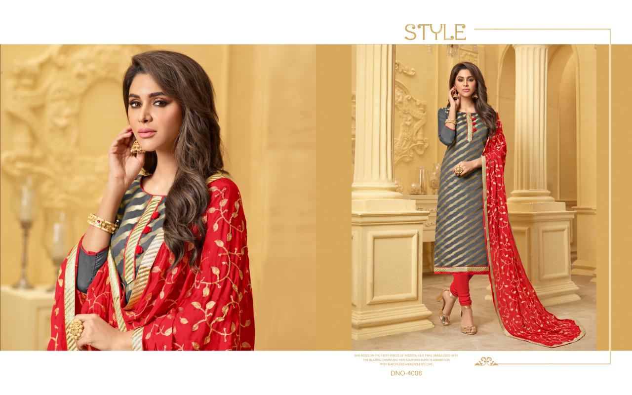 Antra Vol-8 By Amrut Varsha Creation 1001 To 1012 Series Designer Collection Sharara Suits Beautiful Stylish Fancy Colorful Party Wear & Occasional Wear Banarasi Jacquard Dresses At Wholesale Price