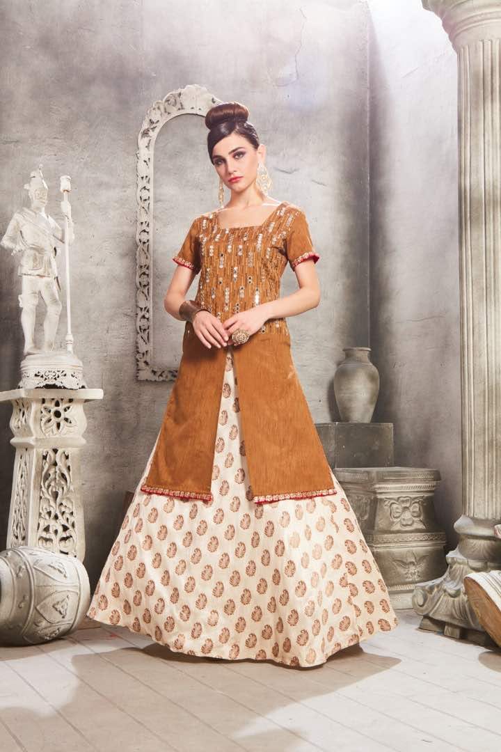 Antra By Shubh Nx 01 To 08 Series Beautiful Stylish Colorful Fancy Party Wear & Ethnic Wear & Ready To Wear Bangalori Kurtis With Lehengas At Wholesale Price