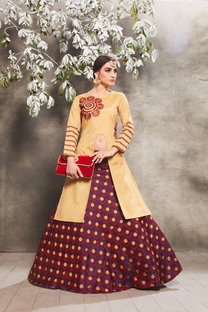 Antra By Shubh Nx 01 To 08 Series Beautiful Stylish Colorful Fancy Party Wear & Ethnic Wear & Ready To Wear Bangalori Kurtis With Lehengas At Wholesale Price