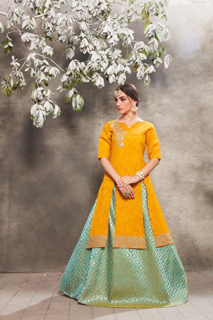 Antra By Shubh Nx 01 To 08 Series Beautiful Stylish Colorful Fancy Party Wear & Ethnic Wear & Ready To Wear Bangalori Kurtis With Lehengas At Wholesale Price