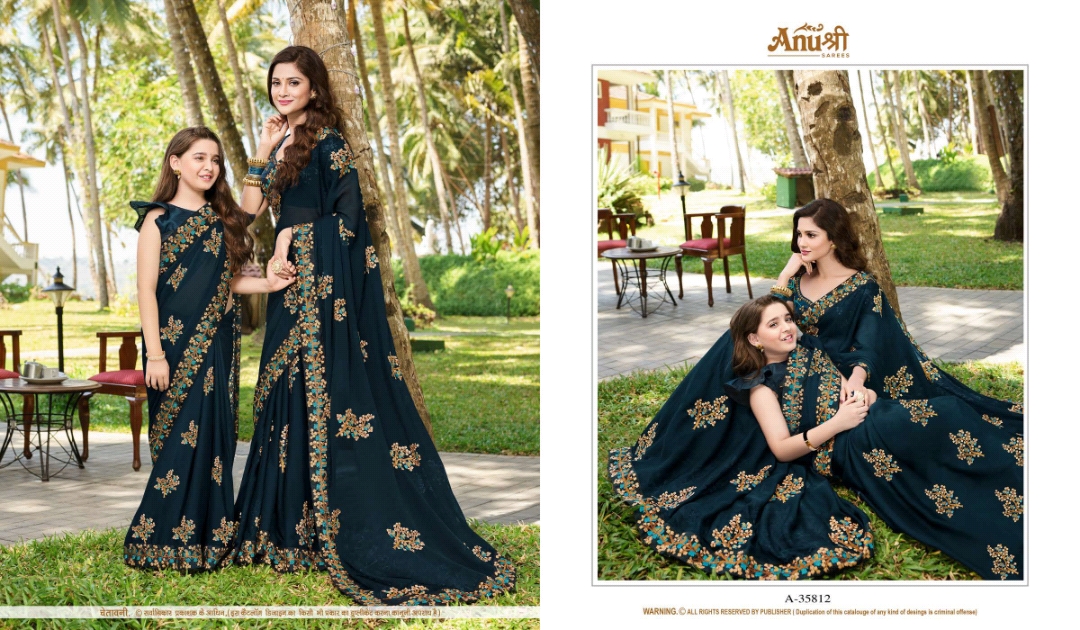 Anushree 35801 Series By Anushree 35801 To 35818 Series Indian Beautiful Traditional Wear Collection Colorful Stylish Fancy Embroidered Party Wear & Occasional Wear Rangoli Sarees At Wholesale Price