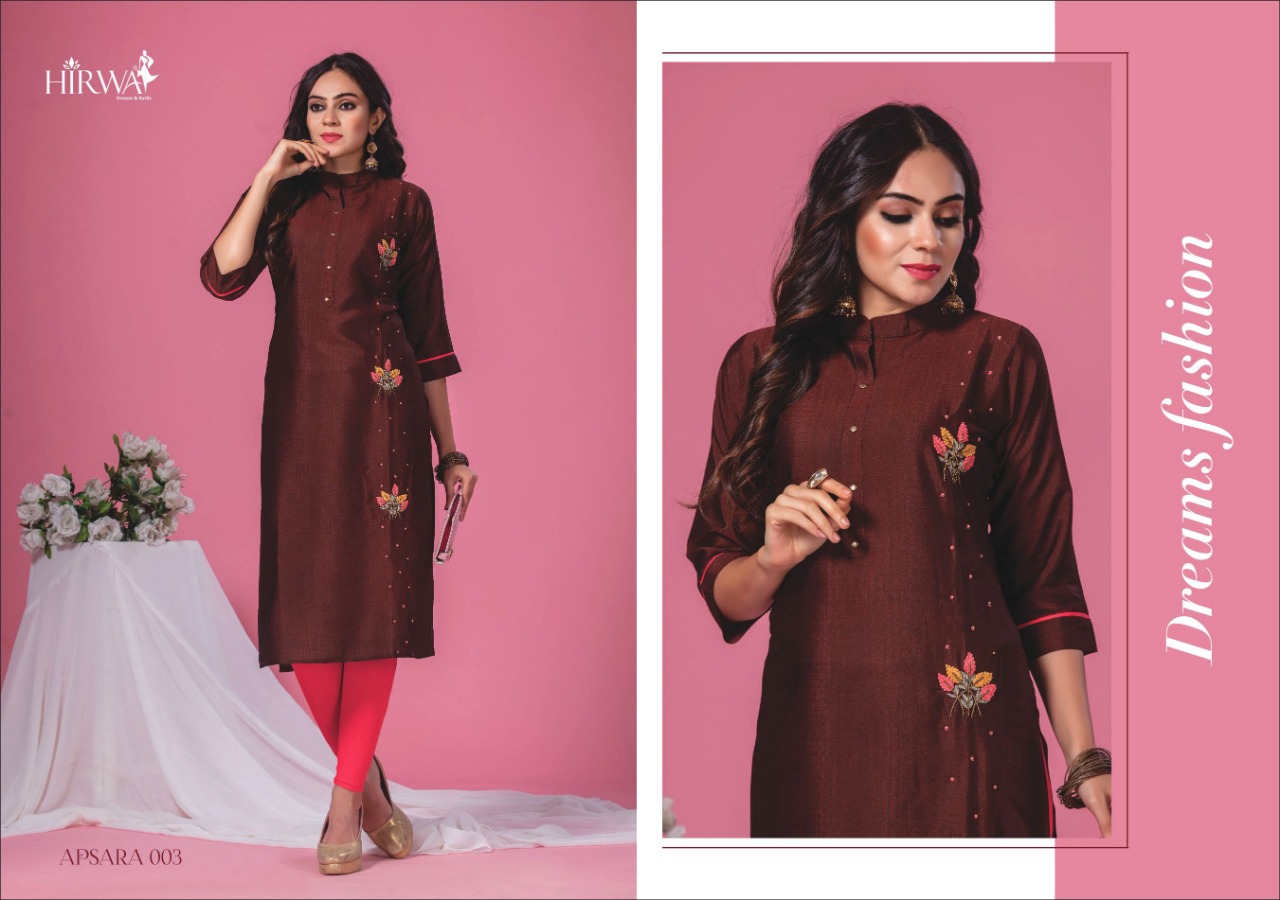 Apsara By Hirwa 001 To 006 Series Beautiful Stylish Fancy Colorful Casual Wear & Ethnic Wear & Ready To Wear Fancy Rayon Printed Kurtis At Wholesale Price
