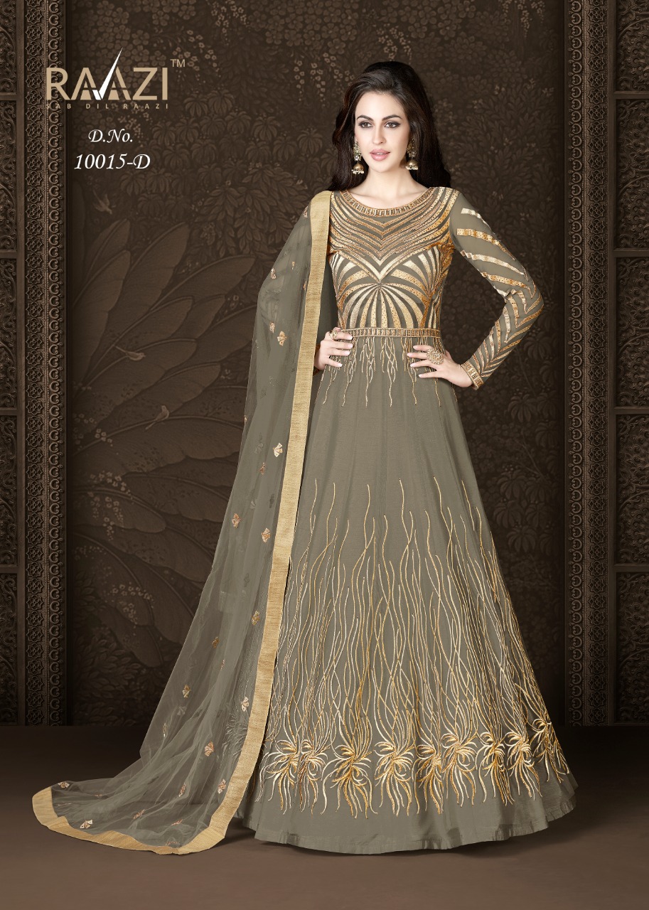 Aroos 10015 Clours By Rama Fashion 10015-a To 10015-d Series Designer Anarkali Collection Suits Beautiful Stylish Fancy Colorful Party Wear & Occasional Wear Net Embroidered Dresses At Wholesale Price