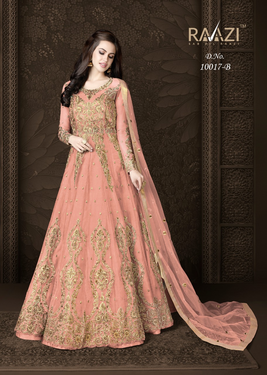 Aroos 10017 Colours By Rama Fashion 10017-a To 10017-d Series Designer Anarkali Collection Suits Beautiful Stylish Fancy Colorful Party Wear & Occasional Wear Net Embroidered Dresses At Wholesale Price