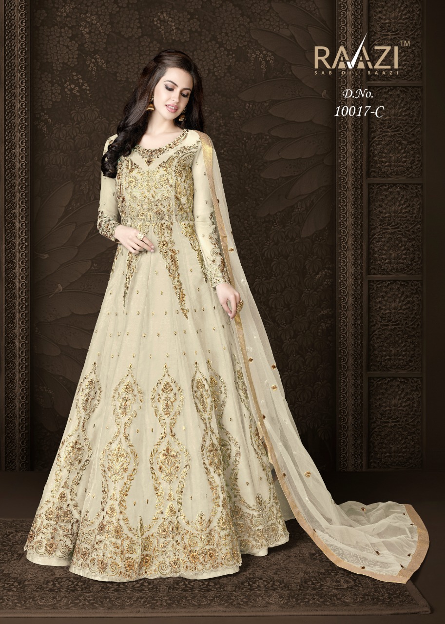 Aroos 10017 Colours By Rama Fashion 10017-a To 10017-d Series Designer Anarkali Collection Suits Beautiful Stylish Fancy Colorful Party Wear & Occasional Wear Net Embroidered Dresses At Wholesale Price