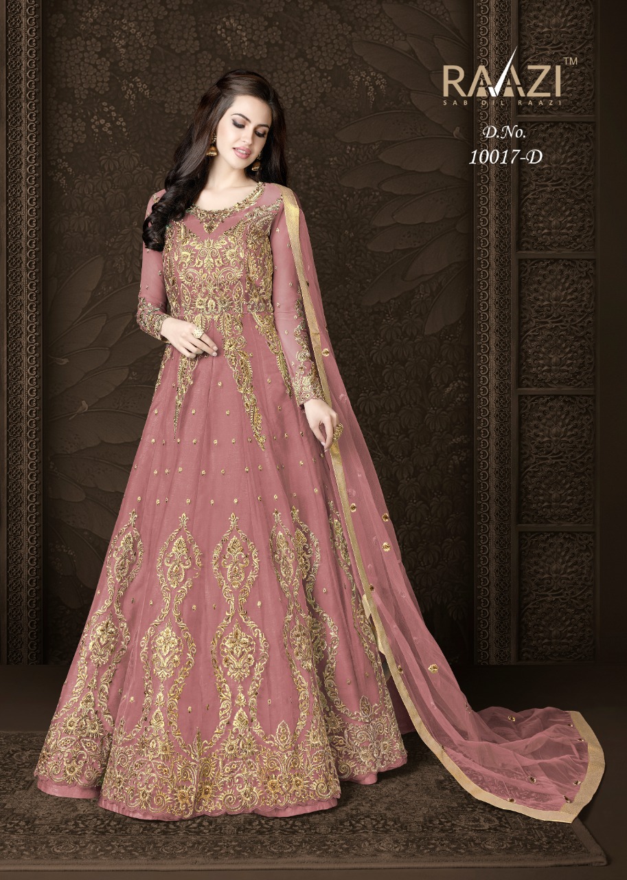 Aroos 10017 Colours By Rama Fashion 10017-a To 10017-d Series Designer Anarkali Collection Suits Beautiful Stylish Fancy Colorful Party Wear & Occasional Wear Net Embroidered Dresses At Wholesale Price