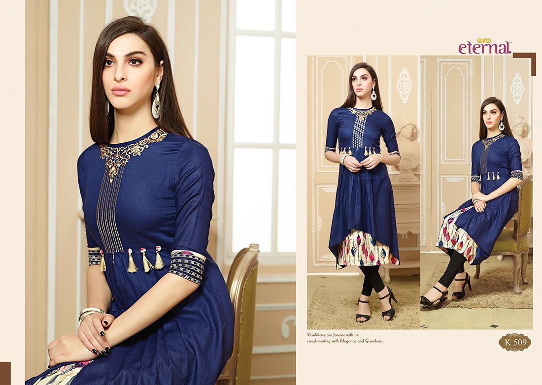 Artery Vol-2 By Eternal Fashion 503 To 514 Series Stylish Fancy Beautiful Colorful Casual Wear & Ethnic Wear Pure Cotton Jam Satin Printed Kurtis At Wholesale Price