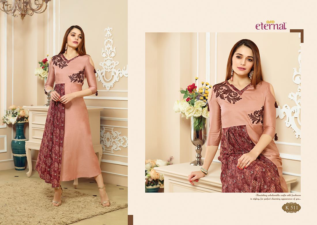 Artery Vol-2 By Eternal Fashion 503 To 514 Series Stylish Fancy Beautiful Colorful Casual Wear & Ethnic Wear Pure Cotton Jam Satin Printed Kurtis At Wholesale Price