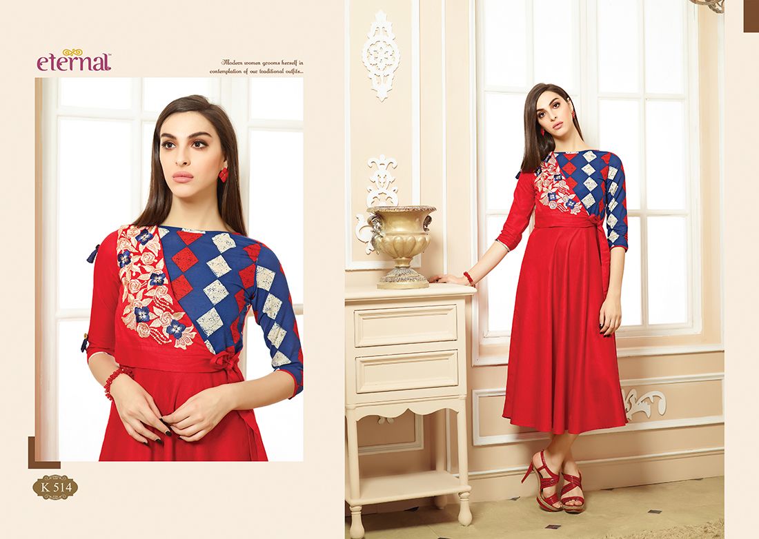 Artery Vol-2 By Eternal Fashion 503 To 514 Series Stylish Fancy Beautiful Colorful Casual Wear & Ethnic Wear Pure Cotton Jam Satin Printed Kurtis At Wholesale Price