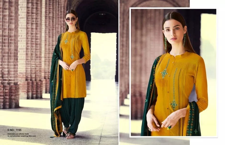 Arties By Patiala Vol-2 By Kajree Fashion 1191 To 1199 Series Beautiful Suits Stylish Colorful Fancy Casual Wear & Ethnic Wear Flex Rayon With Embroidery Work Dresses At Wholesale Price