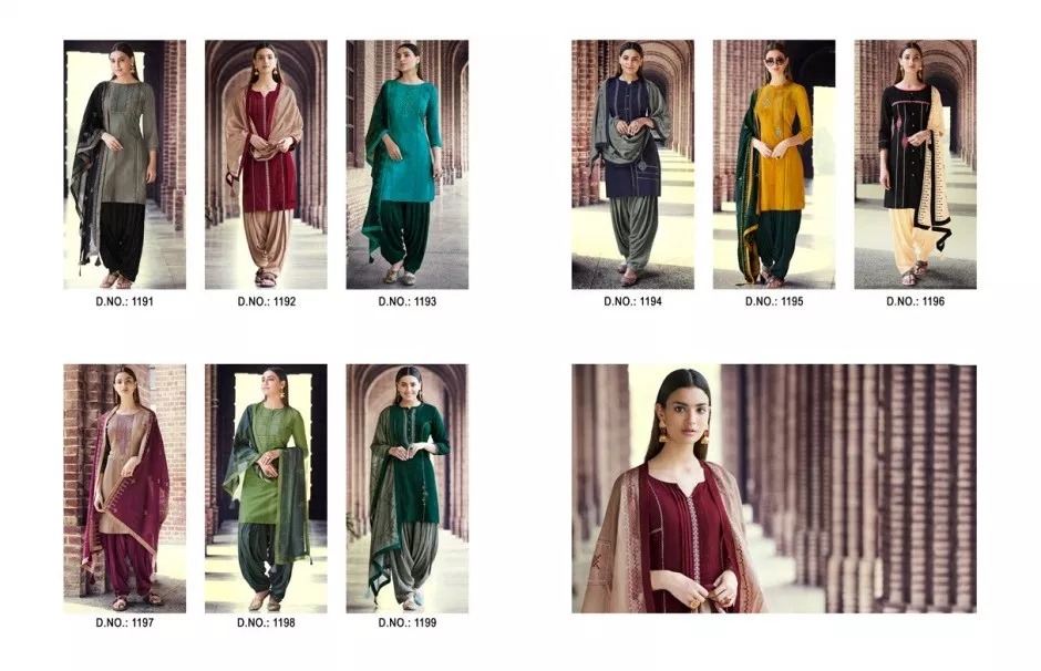 Arties By Patiala Vol-2 By Kajree Fashion 1191 To 1199 Series Beautiful Suits Stylish Colorful Fancy Casual Wear & Ethnic Wear Flex Rayon With Embroidery Work Dresses At Wholesale Price