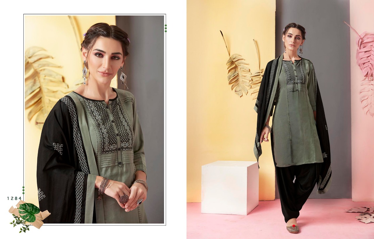 Arties By Patiala Vol-3 By Kajree Fashion 1281 To 1290 Series Beautiful Suits Stylish Colorful Fancy Casual Wear & Ethnic Wear Pure Cotton Print With Embroidery Work Dresses At Wholesale Price