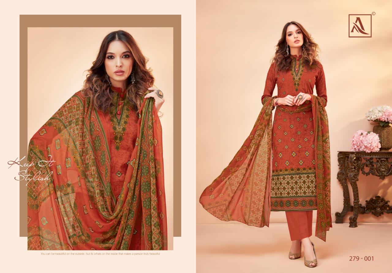 Ashima By Alok Suits 279-001 To 279-010 Series Beautiful Suits Stylish Fancy Colorful Party Wear & Ethnic Wear Pure Cambric Digital Printed Dresses At Wholesale Price