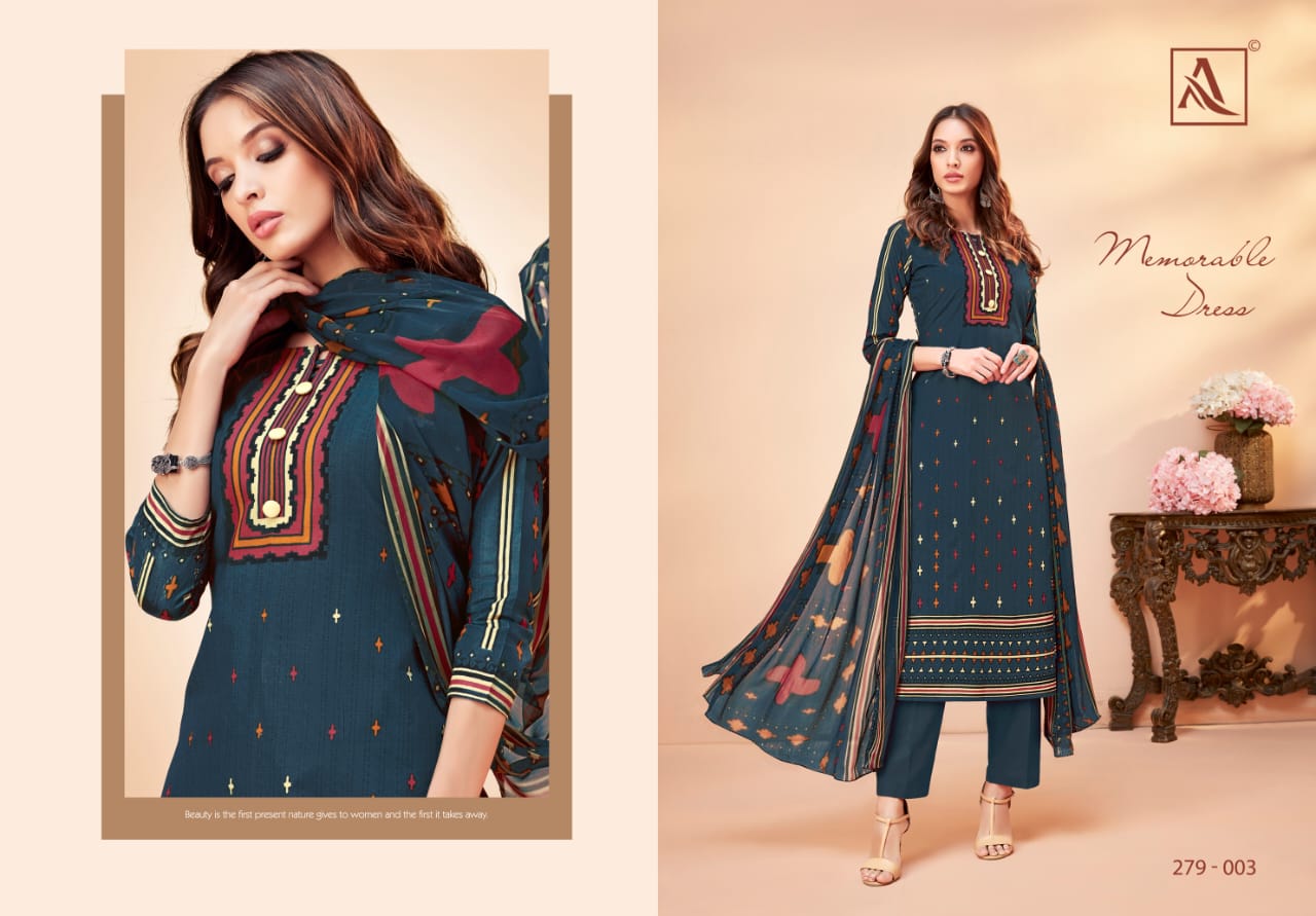 Ashima By Alok Suits 279-001 To 279-010 Series Beautiful Suits Stylish Fancy Colorful Party Wear & Ethnic Wear Pure Cambric Digital Printed Dresses At Wholesale Price
