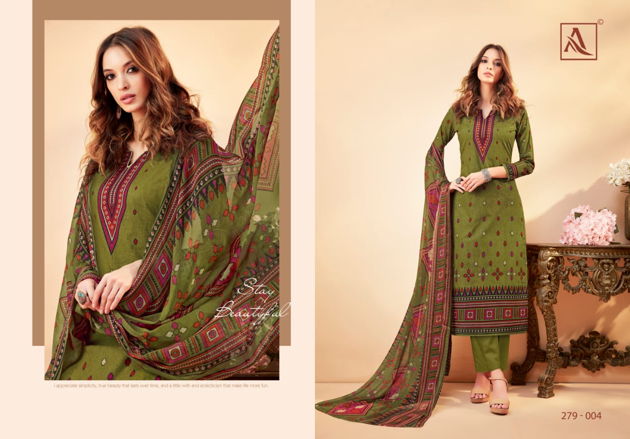 Ashima By Alok Suits 279-001 To 279-010 Series Beautiful Suits Stylish Fancy Colorful Party Wear & Ethnic Wear Pure Cambric Digital Printed Dresses At Wholesale Price
