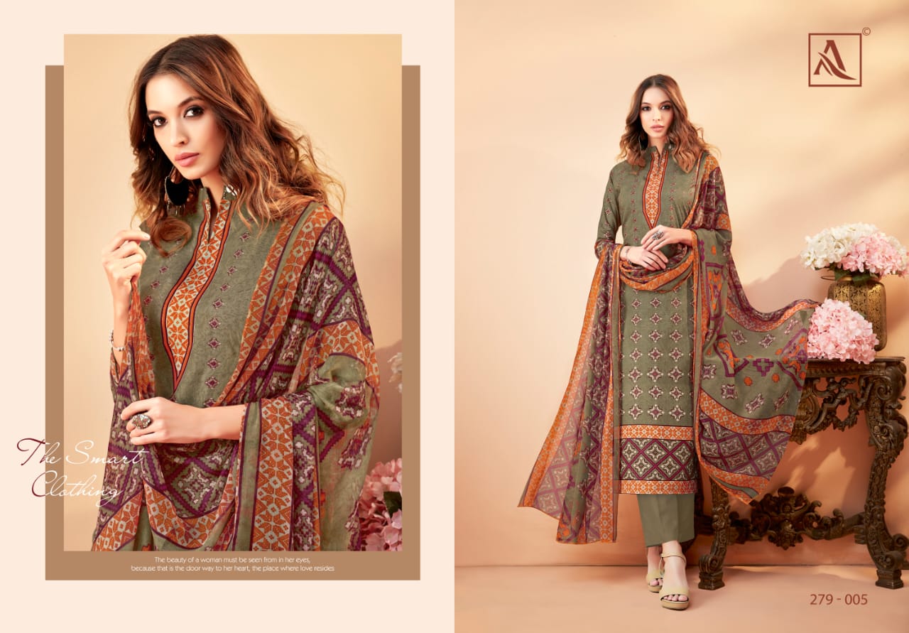 Ashima By Alok Suits 279-001 To 279-010 Series Beautiful Suits Stylish Fancy Colorful Party Wear & Ethnic Wear Pure Cambric Digital Printed Dresses At Wholesale Price