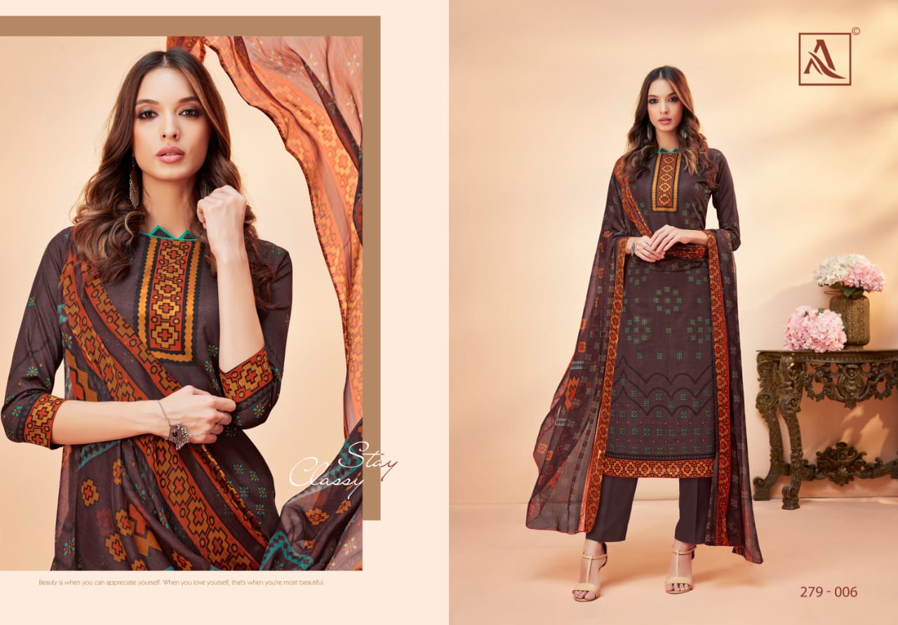 Ashima By Alok Suits 279-001 To 279-010 Series Beautiful Suits Stylish Fancy Colorful Party Wear & Ethnic Wear Pure Cambric Digital Printed Dresses At Wholesale Price