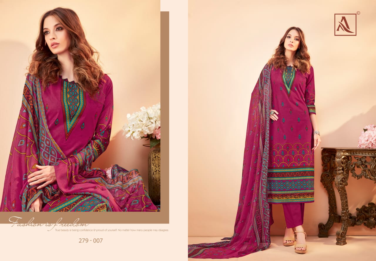 Ashima By Alok Suits 279-001 To 279-010 Series Beautiful Suits Stylish Fancy Colorful Party Wear & Ethnic Wear Pure Cambric Digital Printed Dresses At Wholesale Price