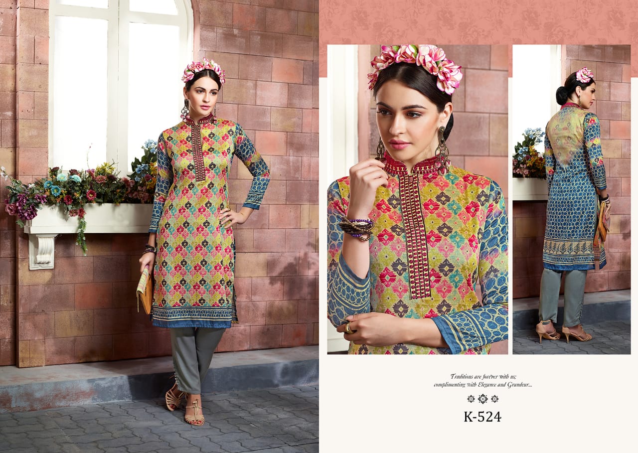 Aura Vol-2 By Eternal 523 To 533 Series Beautiful Stylish Fancy Colorful Casual Wear & Ethnic Wear & Ready To Wear Tusser Silk Kurtis At Wholesale Price