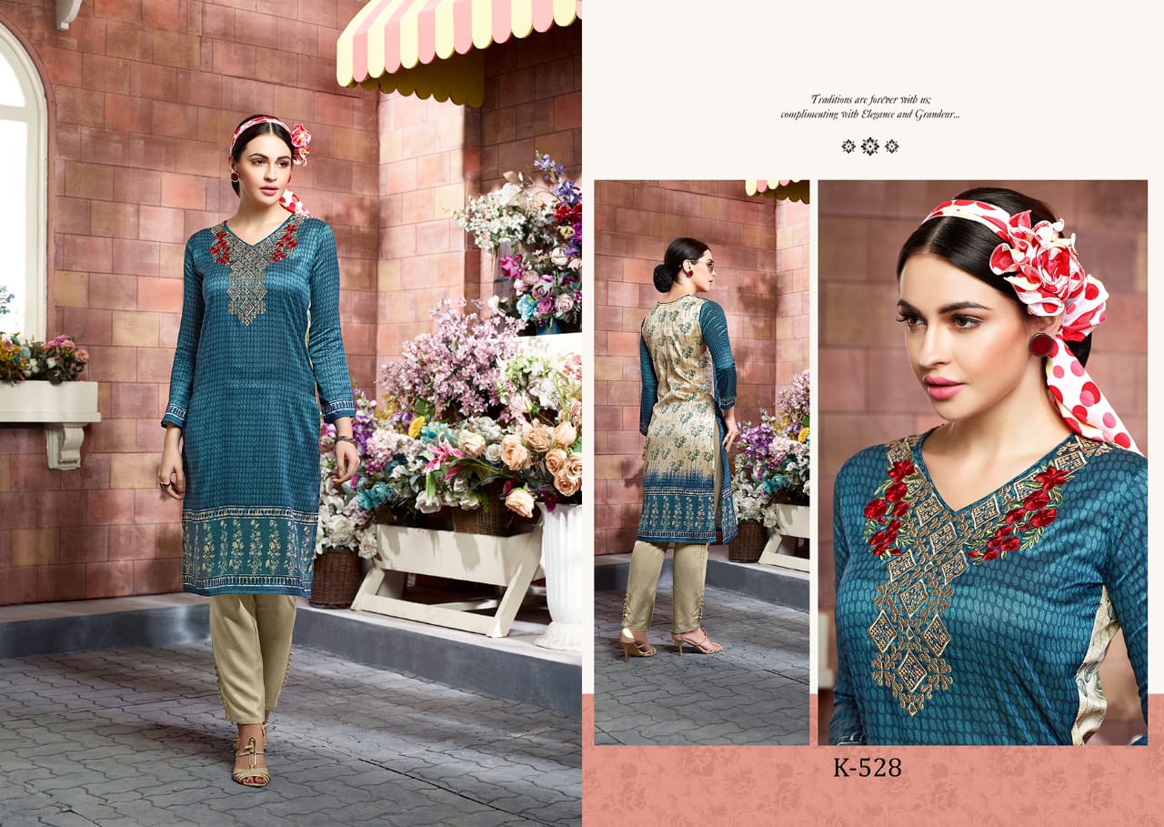 Aura Vol-2 By Eternal 523 To 533 Series Beautiful Stylish Fancy Colorful Casual Wear & Ethnic Wear & Ready To Wear Tusser Silk Kurtis At Wholesale Price