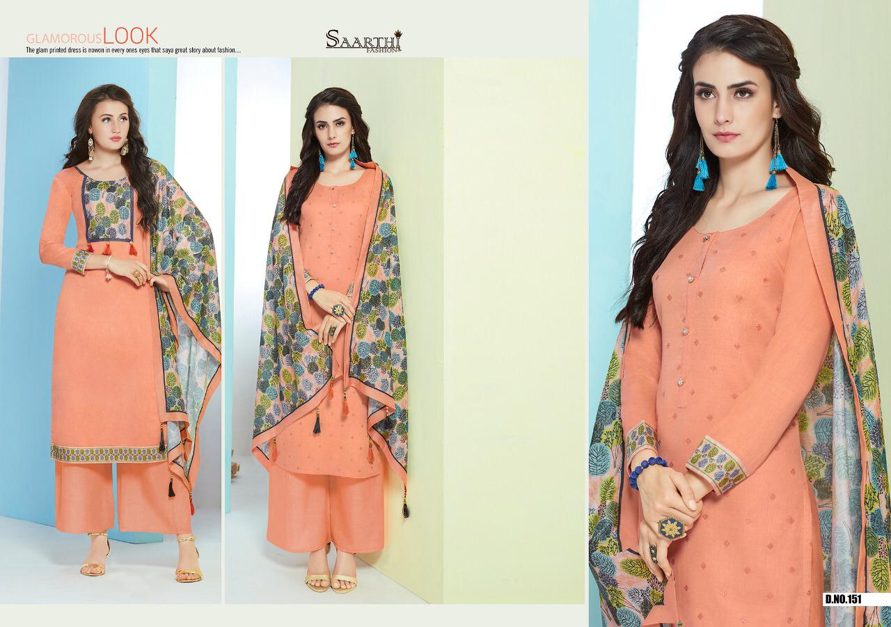 Autograph By Saarthi Fashion 149 To 158 Series Beautiful Stylish Fancy Colorful Casual Wear & Ethnic Wear Pure Jam Silk Cotton Embroidered Dresses At Wholesale Price