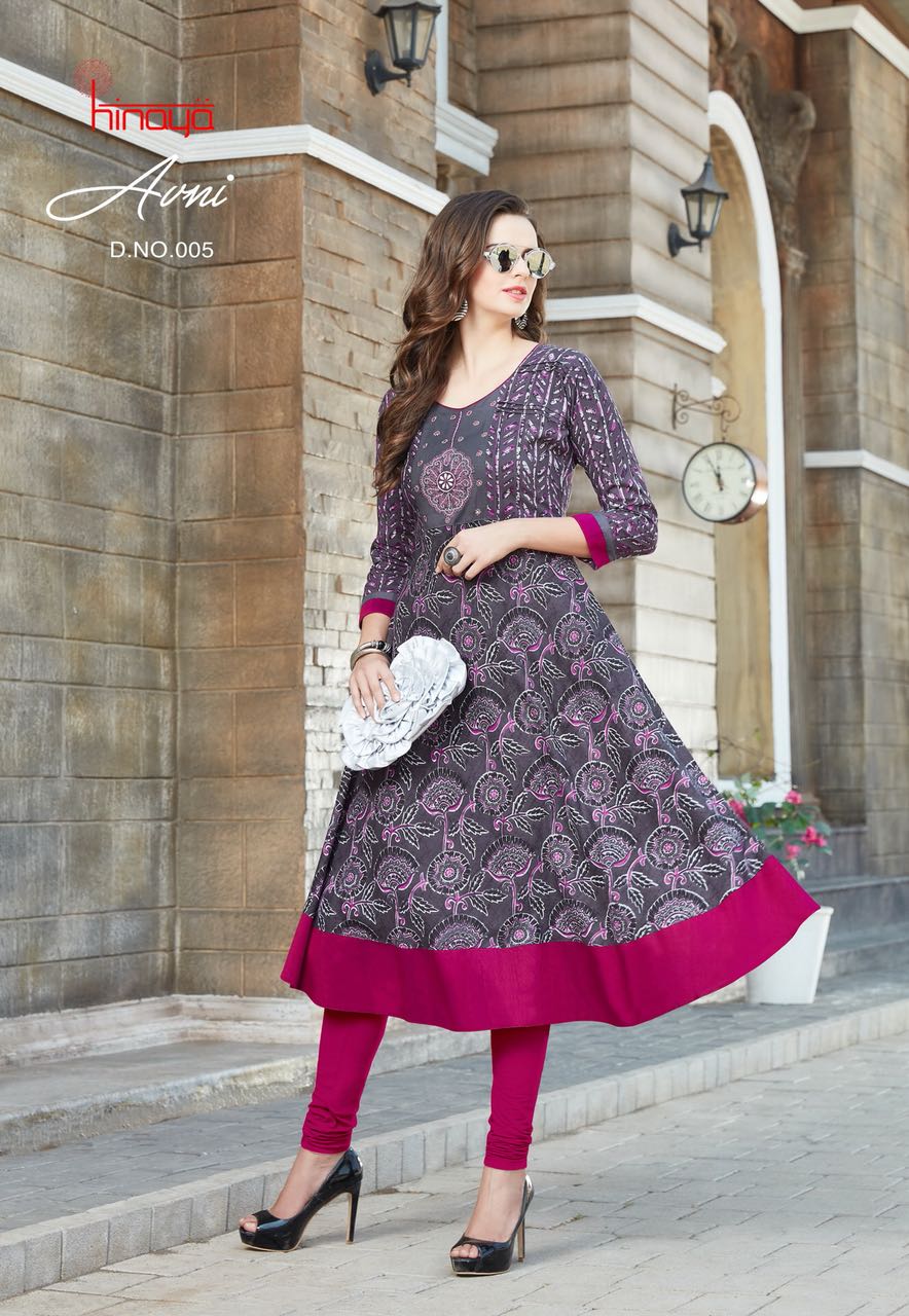 Avni By Kaamiri 001 To 011 Series Beautiful Stylish Fancy Colorful Casual Wear & Ethnic Wear Heavy Rayon Printed & Embroidered Kurtis At Wholesale Price
