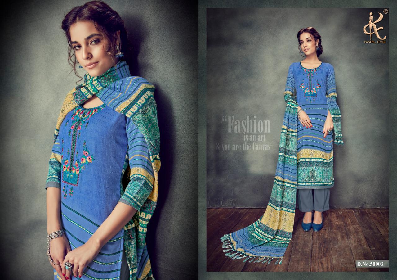 Avni By Kapil Fab 50001 To 50008 Series Beautiful Pashmina Suits Stylish Fancy Colorful Winter Wear & Ethnic Wear Pure Pashmina Embroidered Dresses At Wholesale Price