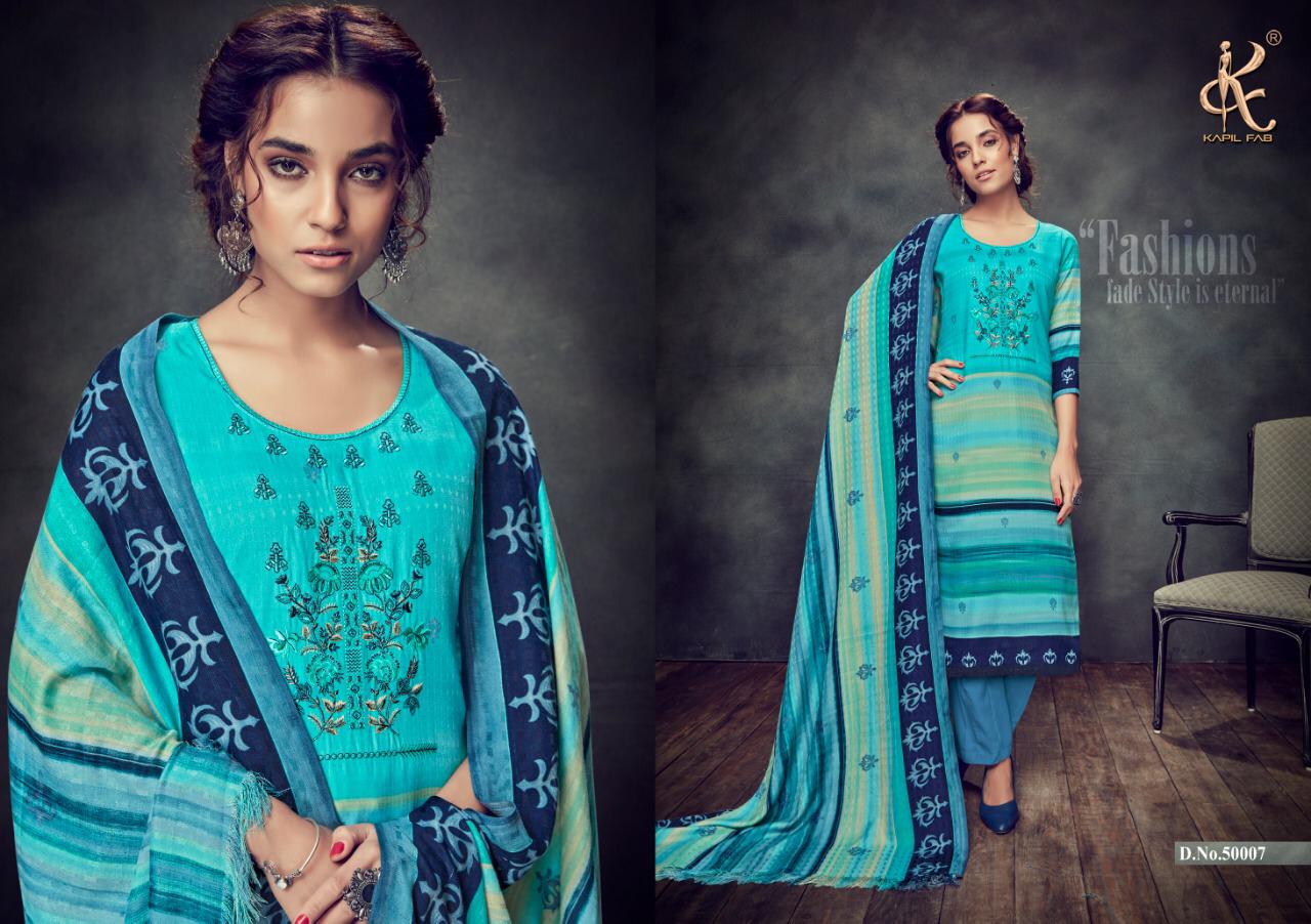 Avni By Kapil Fab 50001 To 50008 Series Beautiful Pashmina Suits Stylish Fancy Colorful Winter Wear & Ethnic Wear Pure Pashmina Embroidered Dresses At Wholesale Price