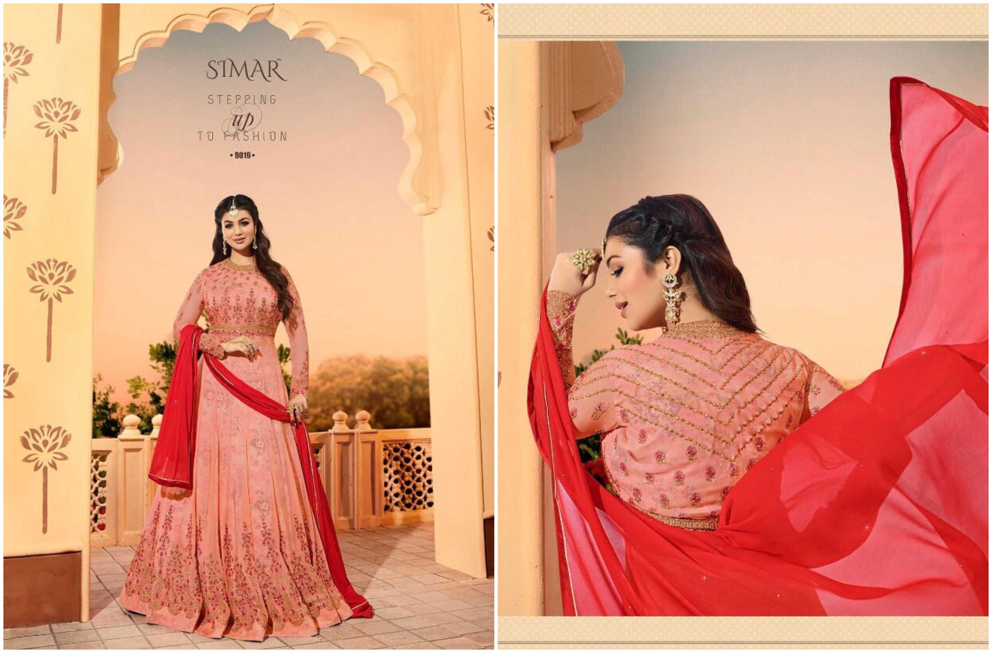 Ayesha Vol-2 By Glossy 9018 To 9022 Series Designer Bridal Collection Beautiful Fancy Colorful Party Wear & Occasional Wear Georgette Embroidered Dresses At Wholesale Price