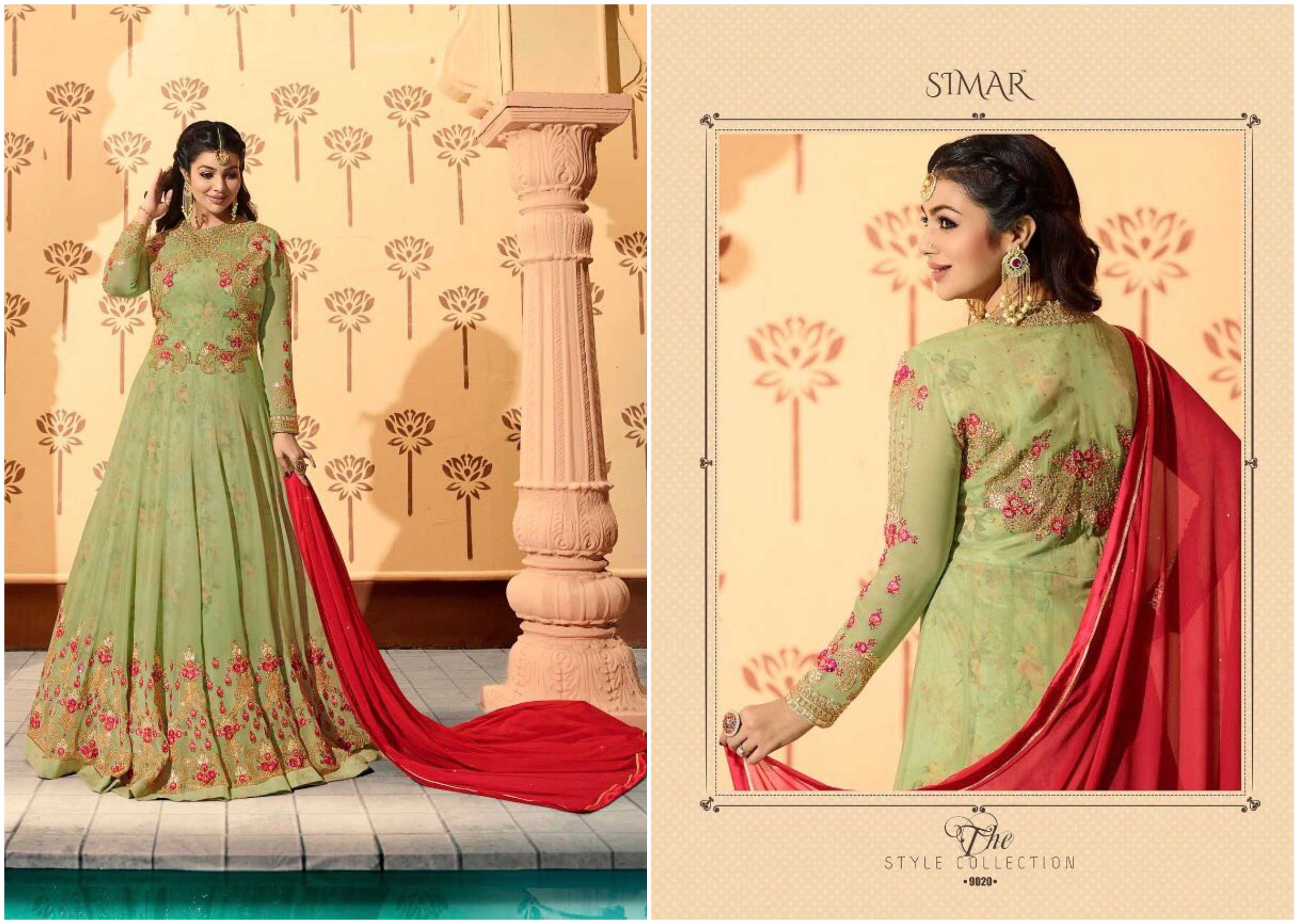 Ayesha Vol-2 By Glossy 9018 To 9022 Series Designer Bridal Collection Beautiful Fancy Colorful Party Wear & Occasional Wear Georgette Embroidered Dresses At Wholesale Price