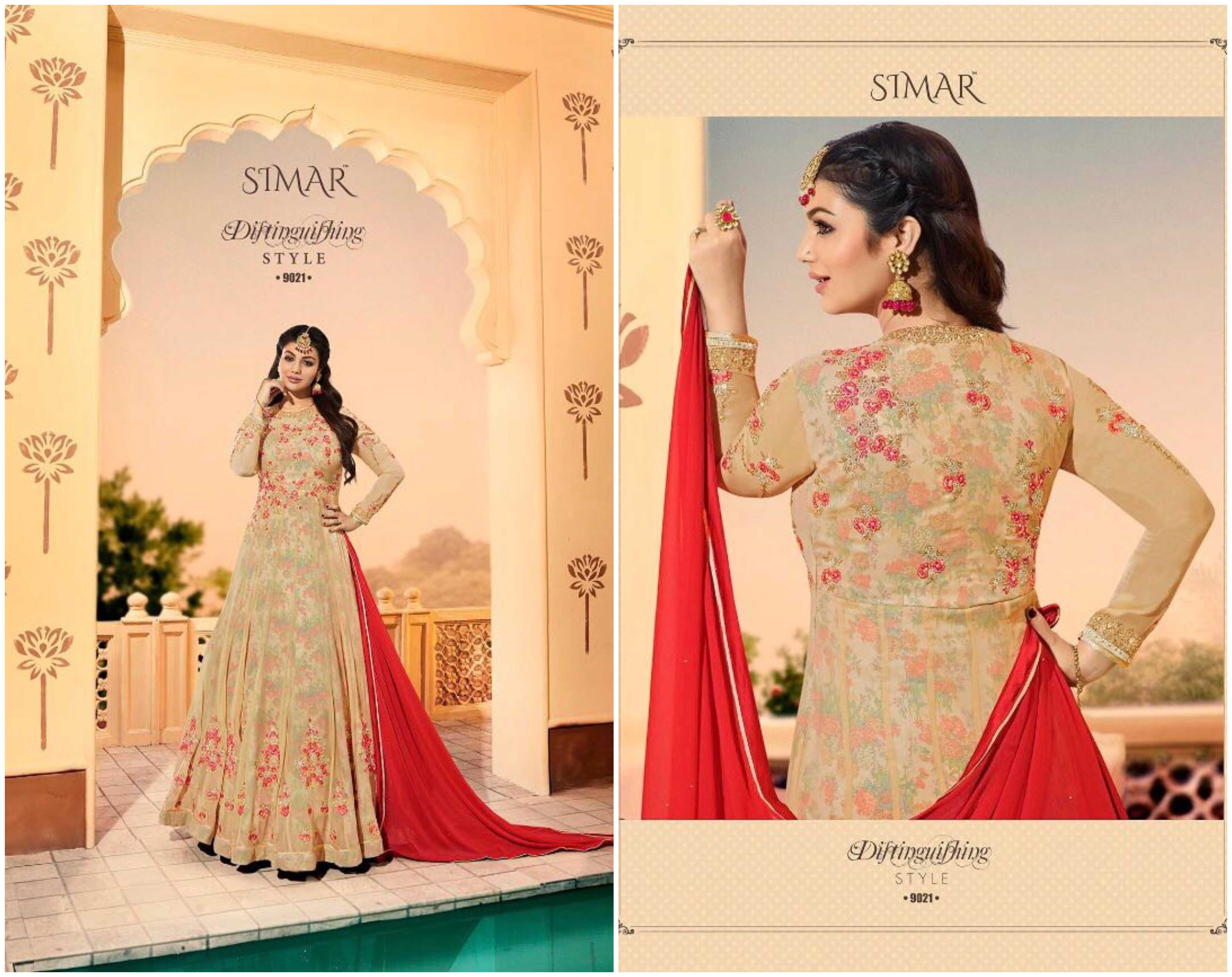 Ayesha Vol-2 By Glossy 9018 To 9022 Series Designer Bridal Collection Beautiful Fancy Colorful Party Wear & Occasional Wear Georgette Embroidered Dresses At Wholesale Price