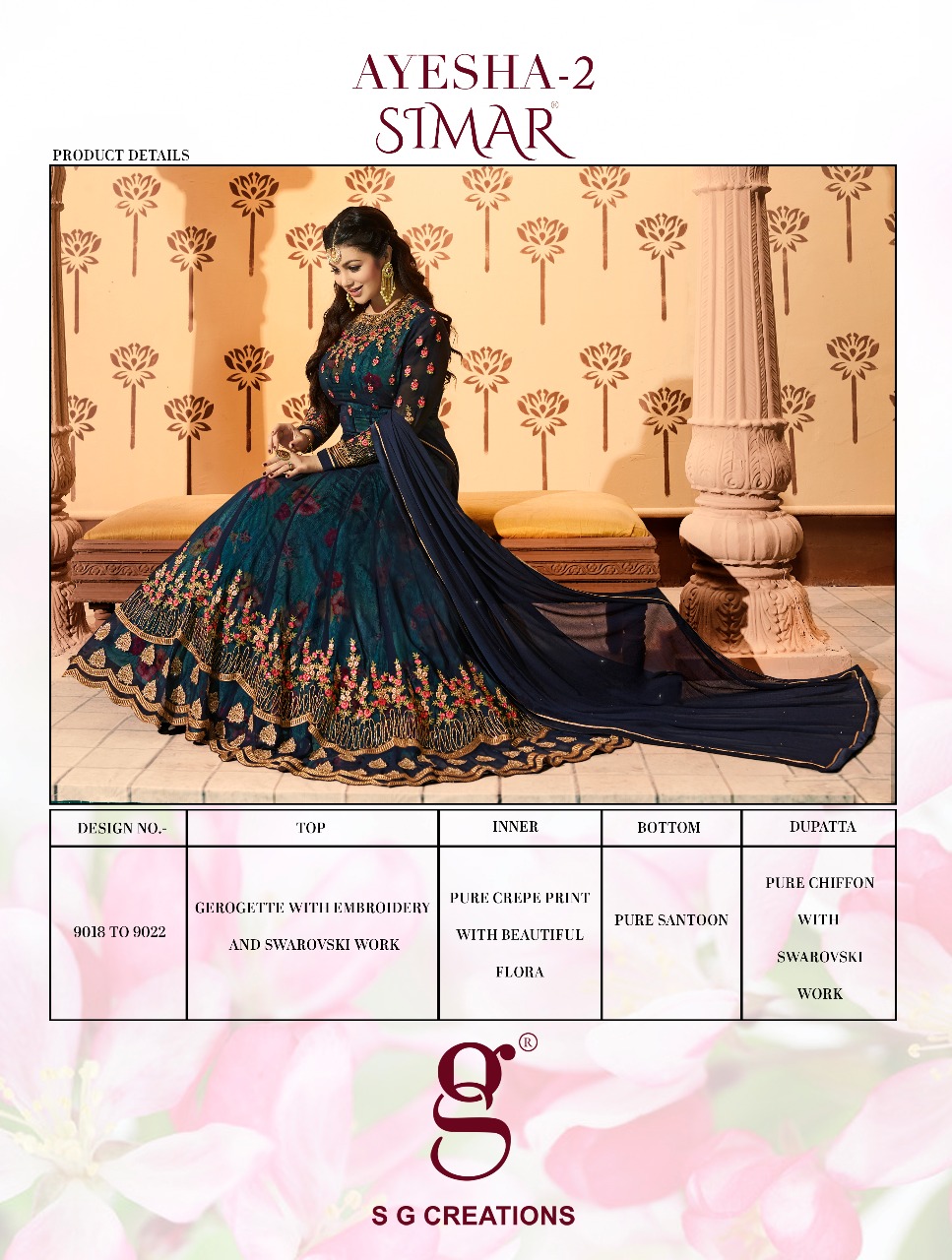 Ayesha Vol-2 By Glossy 9018 To 9022 Series Designer Bridal Collection Beautiful Fancy Colorful Party Wear & Occasional Wear Georgette Embroidered Dresses At Wholesale Price