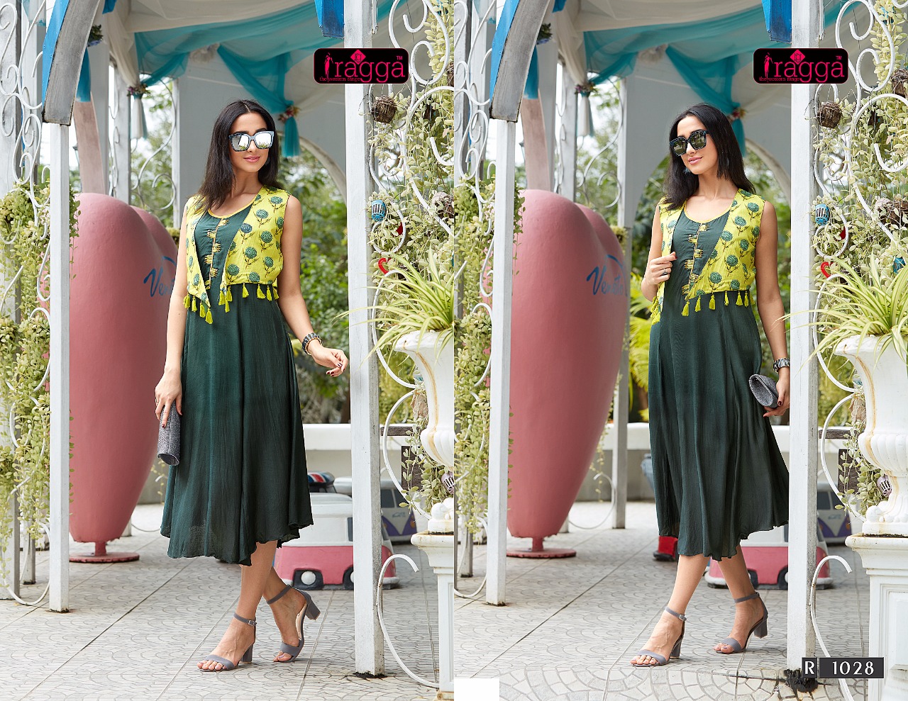 B4u By Ragga 1028 To 1034 Series Designer Stylish Colorful Fancy Beautiful Party Wear Ethnic Wear Heavy Rayon Printed Kurtis At Wholesale Price