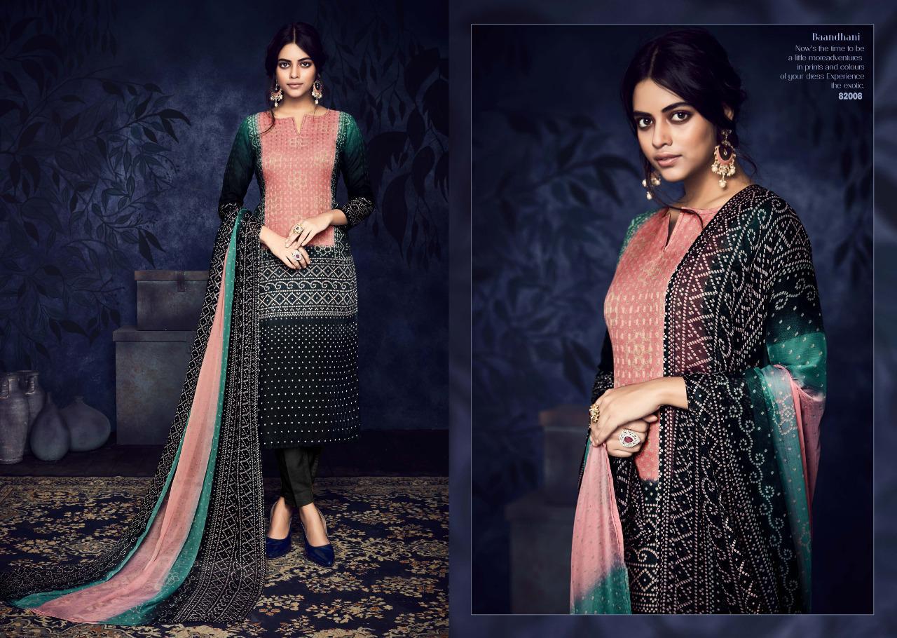 Baandhani By Vishwam Fabrics 82001 To 82008 Series Beautiful Winter Collection Suits Stylish Fancy Colorful Casual Wear & Ethnic Wear Pure Pashmina Digital Style Printed Dresses At Wholesale Price